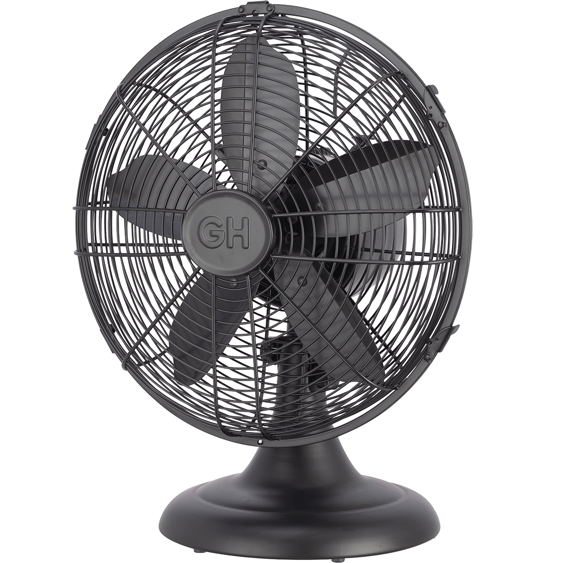 Good Housekeeping 12-in All-Metal Retro Table Fan - Black - Main