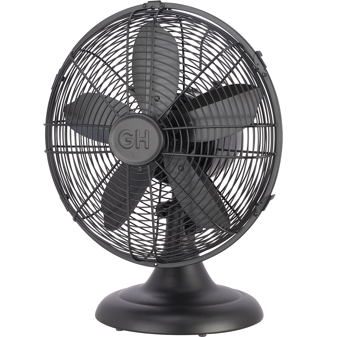 Good Housekeeping 12-in All-Metal Retro Table Fan - Black - Main