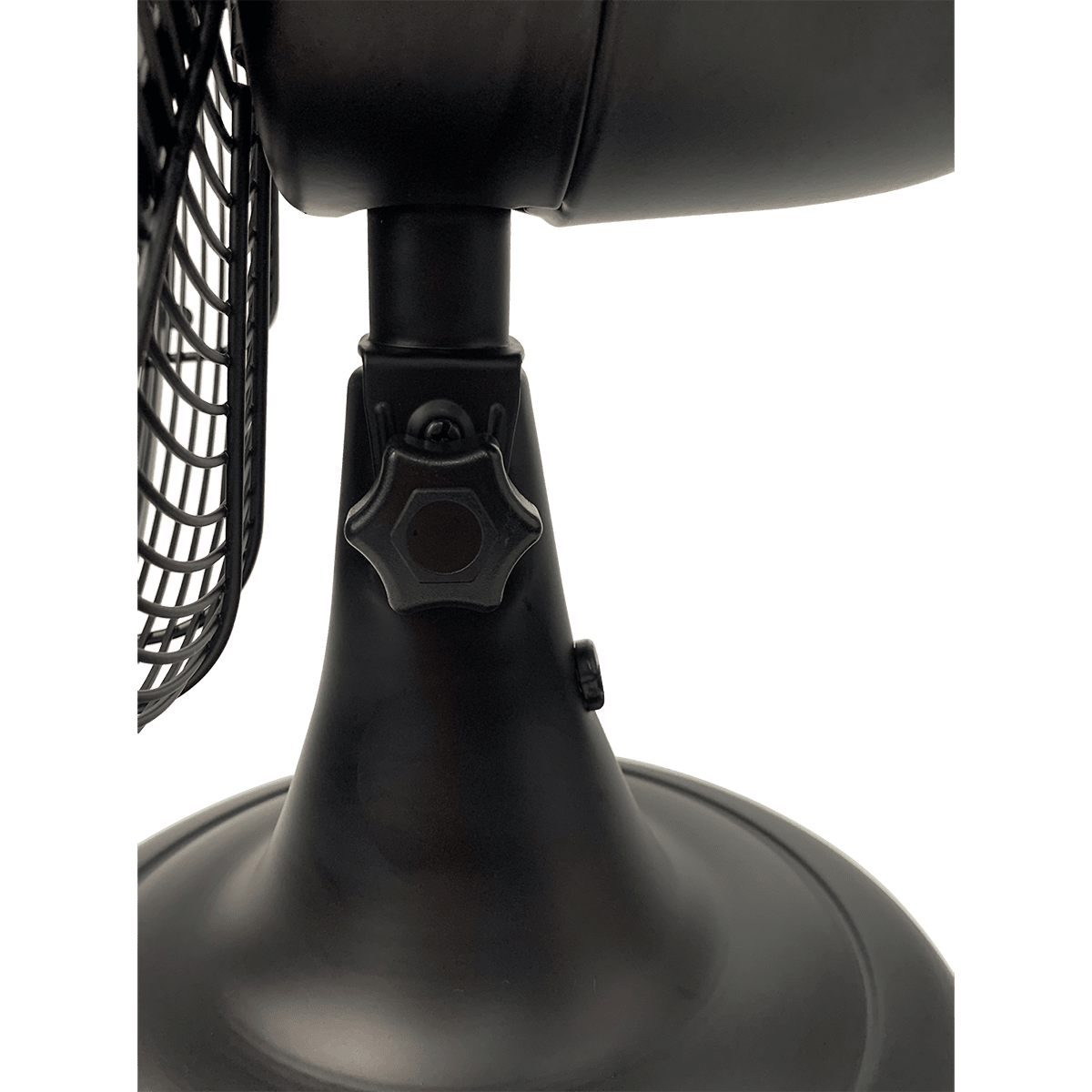 Good Housekeeping 12-in All-Metal Retro Table Fan - Black - Tilt Control Knob