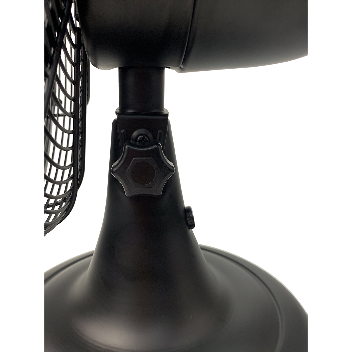 Good Housekeeping 12-in All-Metal Retro Table Fan - Black - Tilt Control Knob