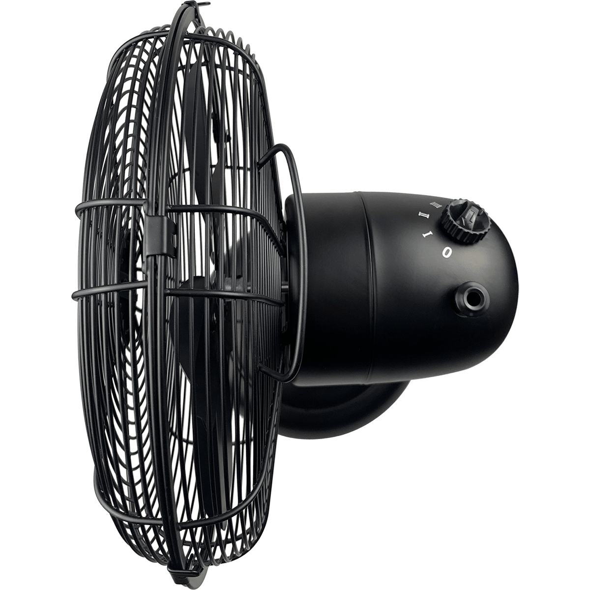 Good Housekeeping 12-in All-Metal Retro Table Fan - Black - Top