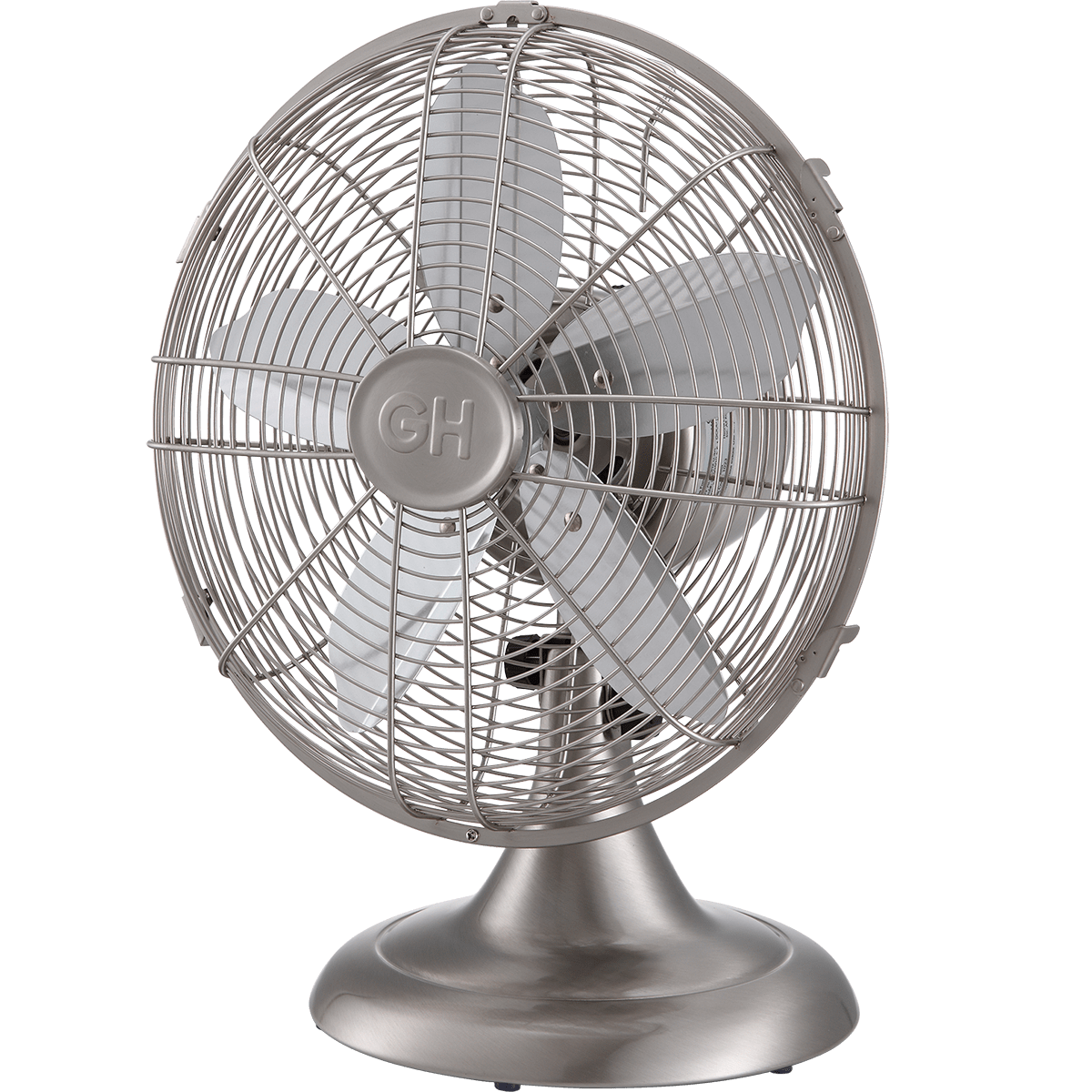 Good Housekeeping 12-in All-Metal Retro Table Fan - Brushed Nickel - Main