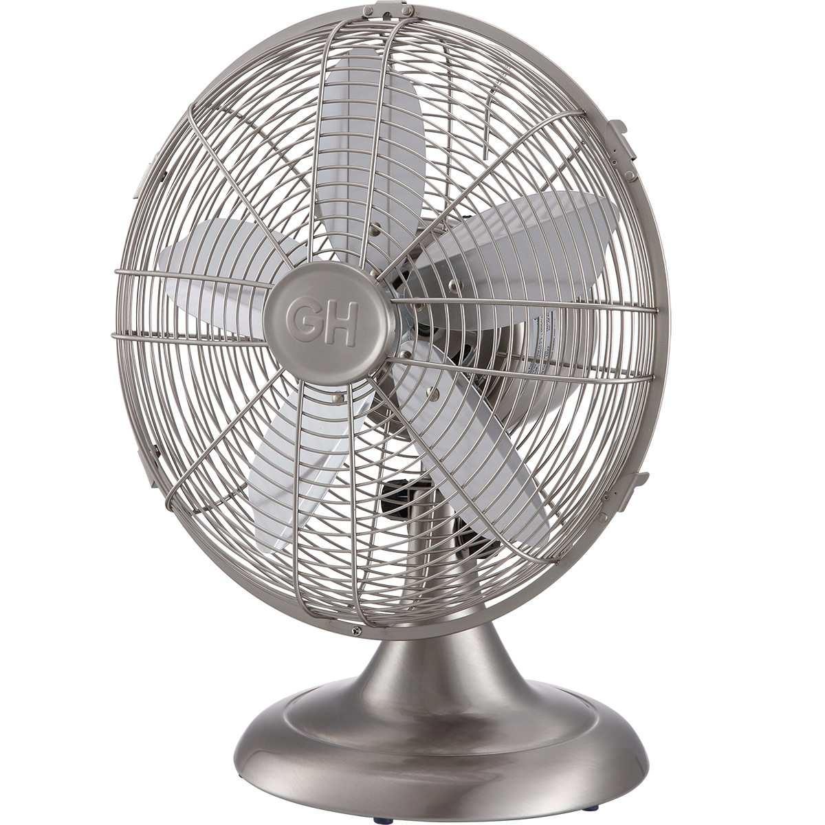 Good Housekeeping 12-in All-Metal Retro Table Fan - Brushed Nickel - Main