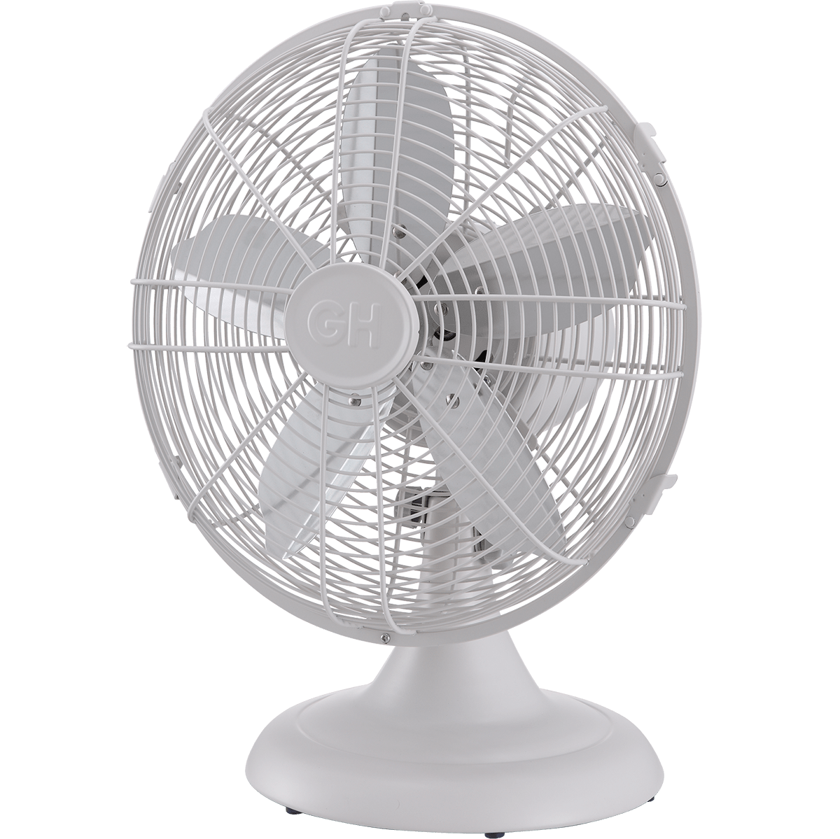 Good Housekeeping 12-in All-Metal Retro Table Fan - White - Main