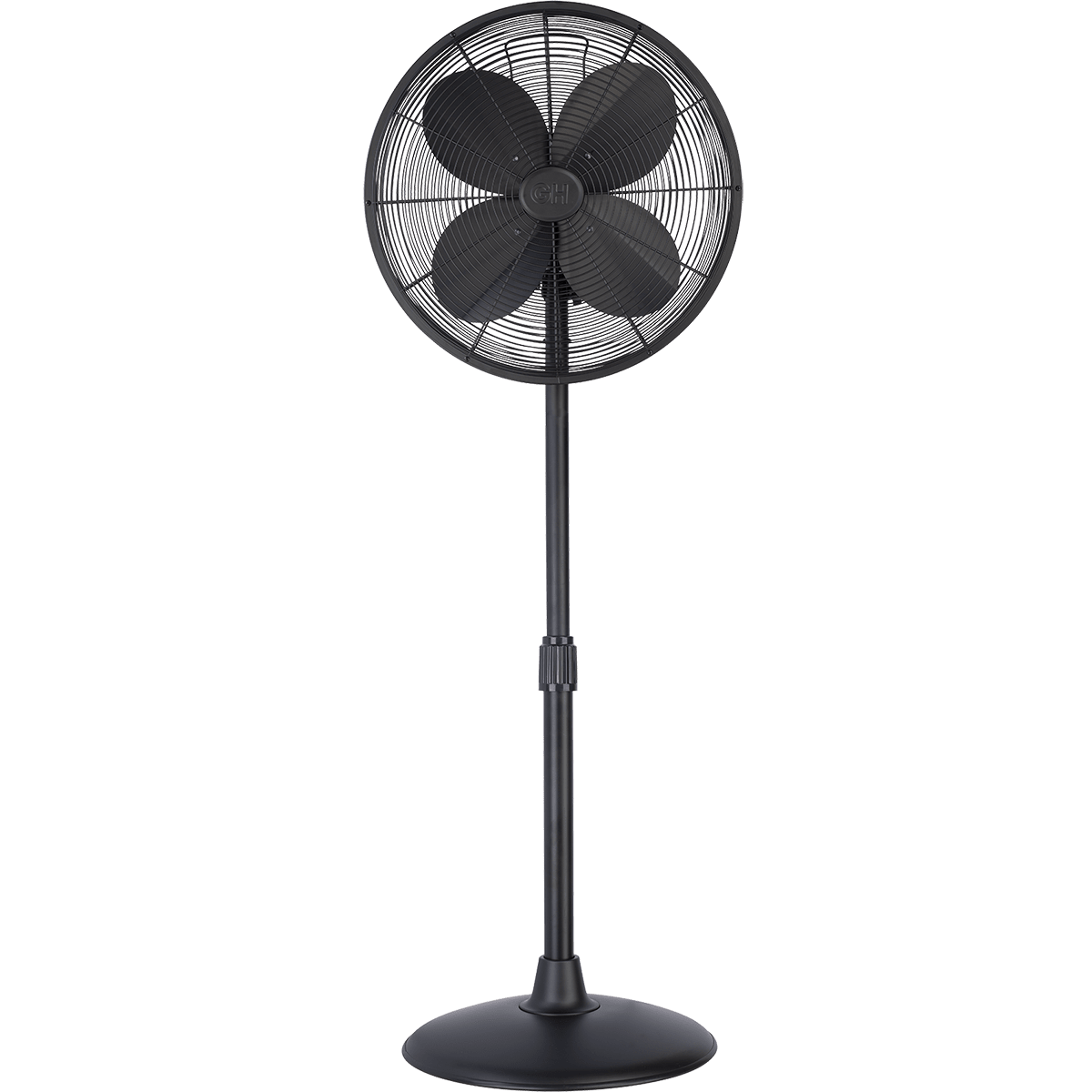 Good Housekeeping 16-in Retro Pedestal Fan - Black - Front