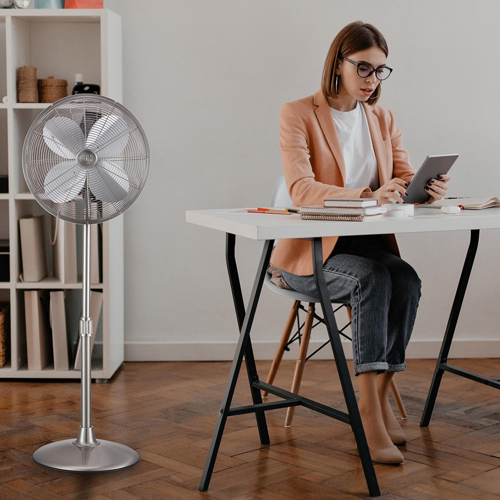 Good Housekeeping 16-in Retro Pedestal Fan