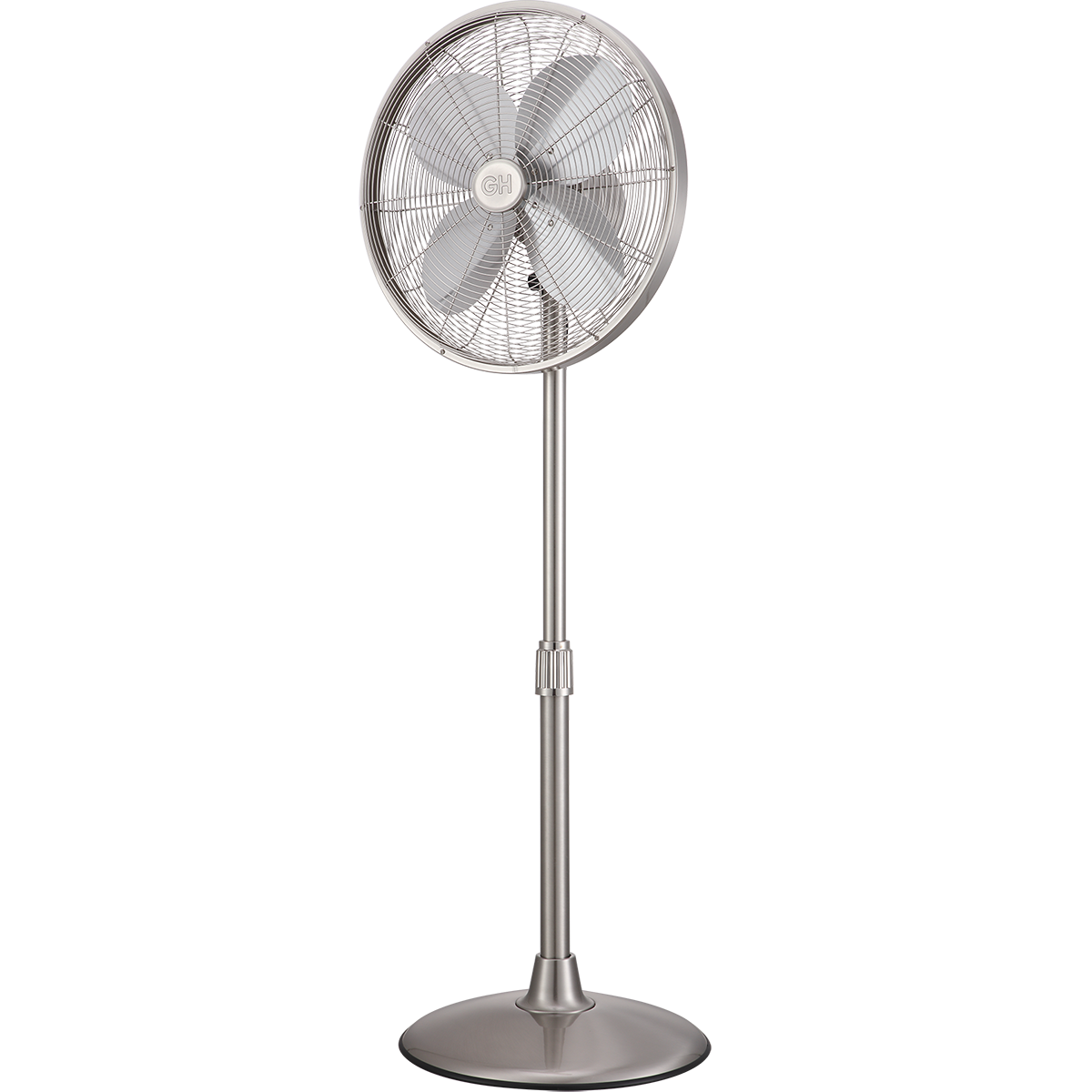 Good Housekeeping 16-in Retro Pedestal Fan - Brushed Nickel - Main