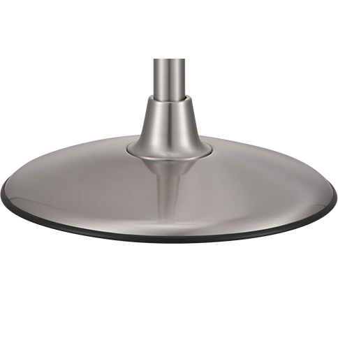 Good Housekeeping 16-in Retro Pedestal Fan - Brushed Nickel - Weighted Base