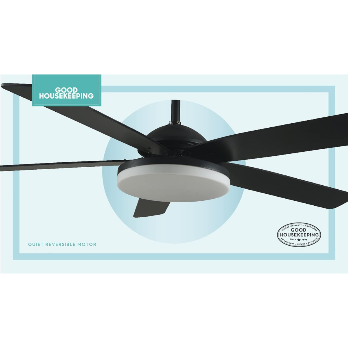 Good Housekeeping Adeline 52 in. Indoor Ceiling Fan with LED Light Black Matte - Infographic 4