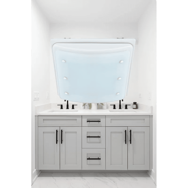 Good Housekeeping Buckingham 100 CFM Decorative Bathroom Fan Brushed Nickel - Lifestyle 1