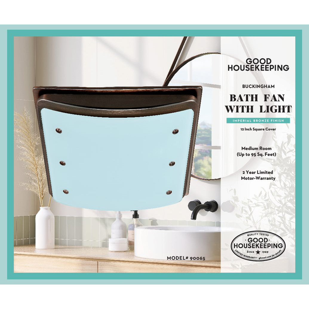 Good Housekeeping Buckingham 100 CFM Decorative Bathroom Fan - imperial bronze - infographic 3