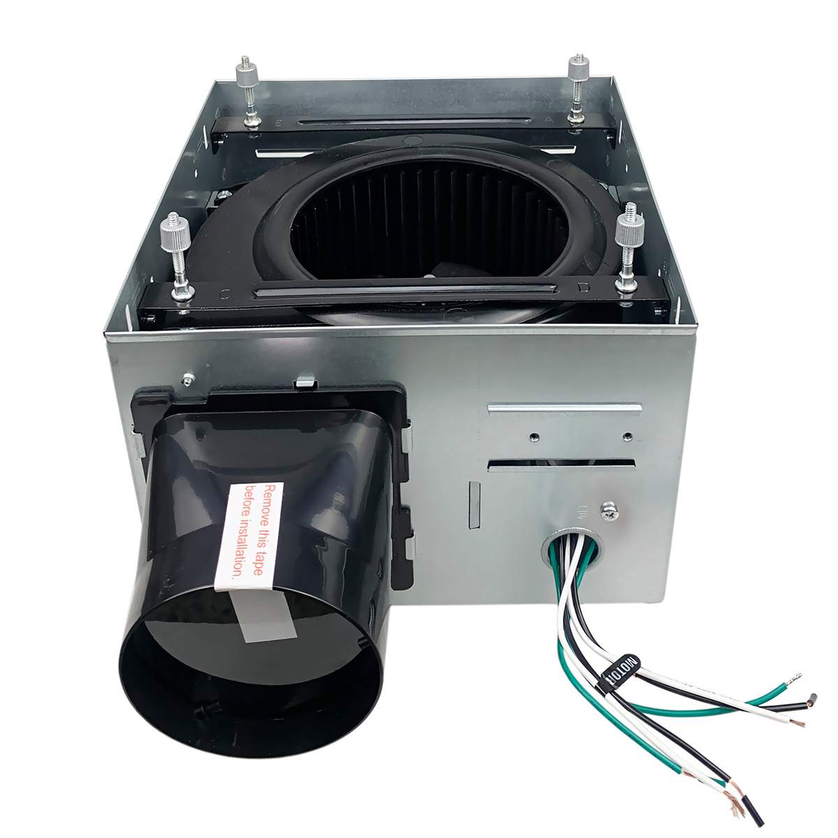 Good Housekeeping Mezzanine 100 CFM Bathroom Exhaust Fan with LED Light - Back