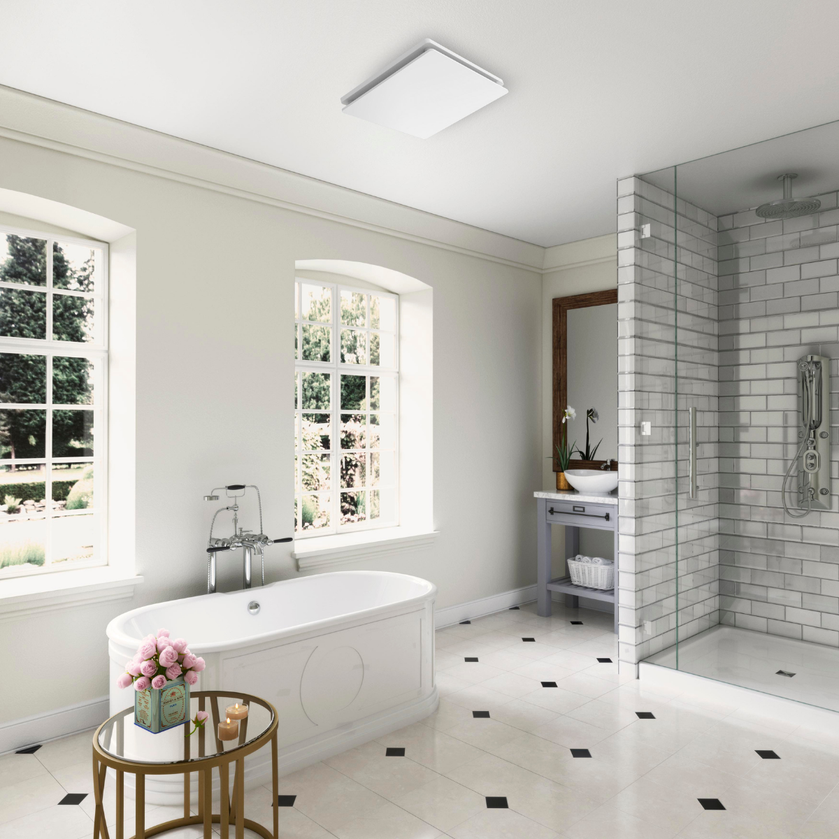 Good Housekeeping PowerFlow Pro Series 110 CFM 1.1 Sones Bathroom Exhaust Fan- Lifestyle 1