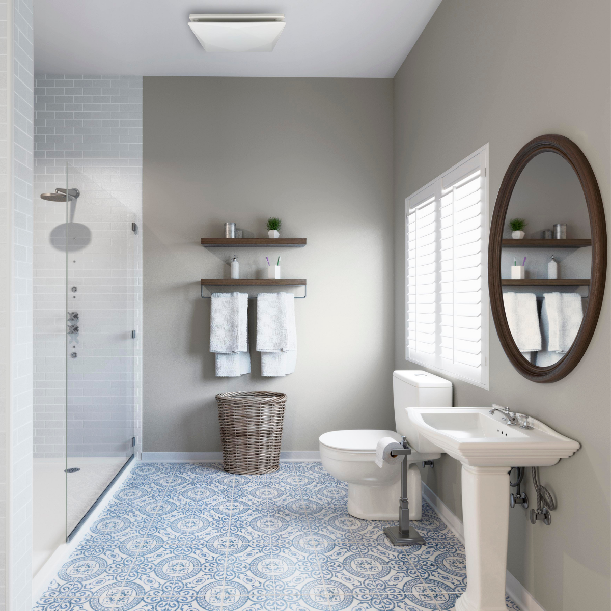 Good Housekeeping PowerFlow Pro Series 110 CFM 1.1 Sones Bathroom Exhaust Fan - Lifestyle 2
