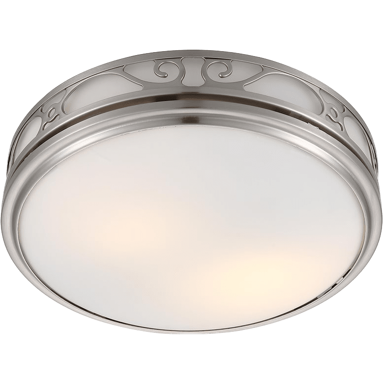 Good Housekeeping Roman 110 CFM Decorative Bathroom Fan - Brushed Nickel - Light On