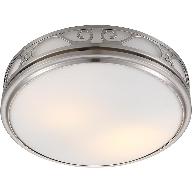 Good Housekeeping Roman 110 CFM Decorative Bathroom Fan - Brushed Nickel - Light On