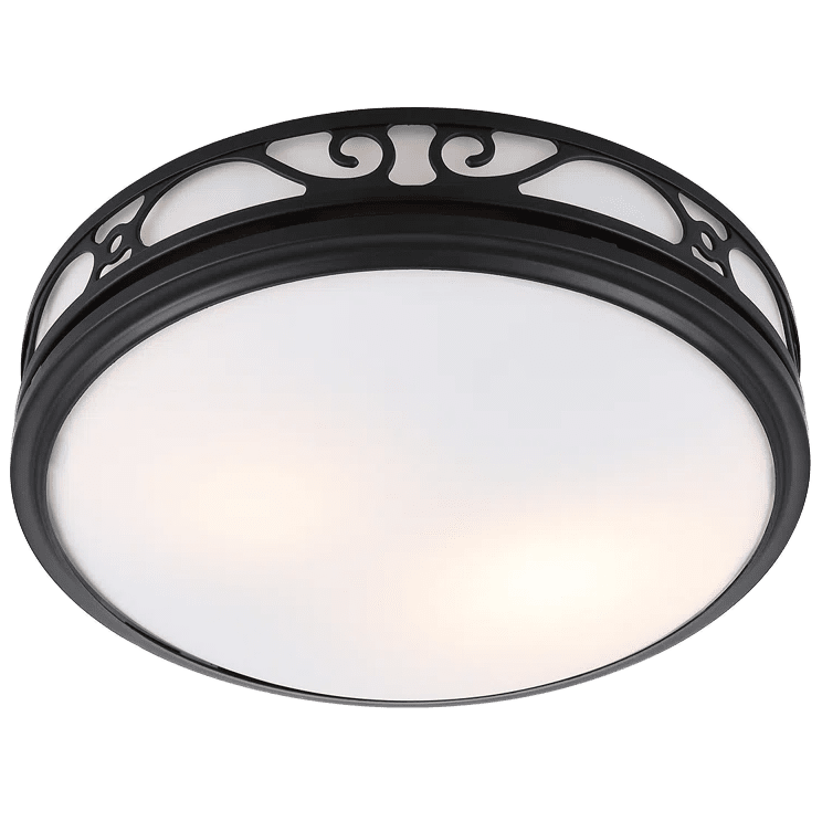 Good Housekeeping Roman II 2.0 Sones 110 CFM Decorative Bath Fan - Black w/ Light