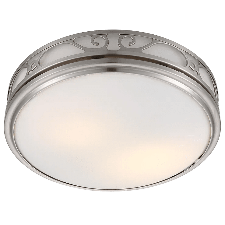 Good Housekeeping Roman II 2.0 Sones 110 CFM Decorative Bath Fan - Nickel w/ Light