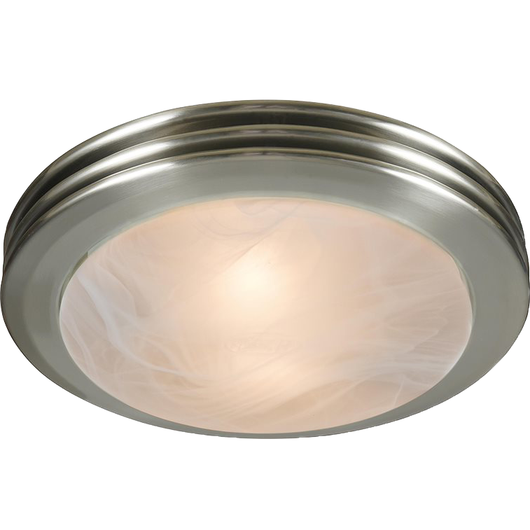 Good Housekeeping Yorkshire 80 CFM Decorative Bathroom Fan - brushed nickel - light on