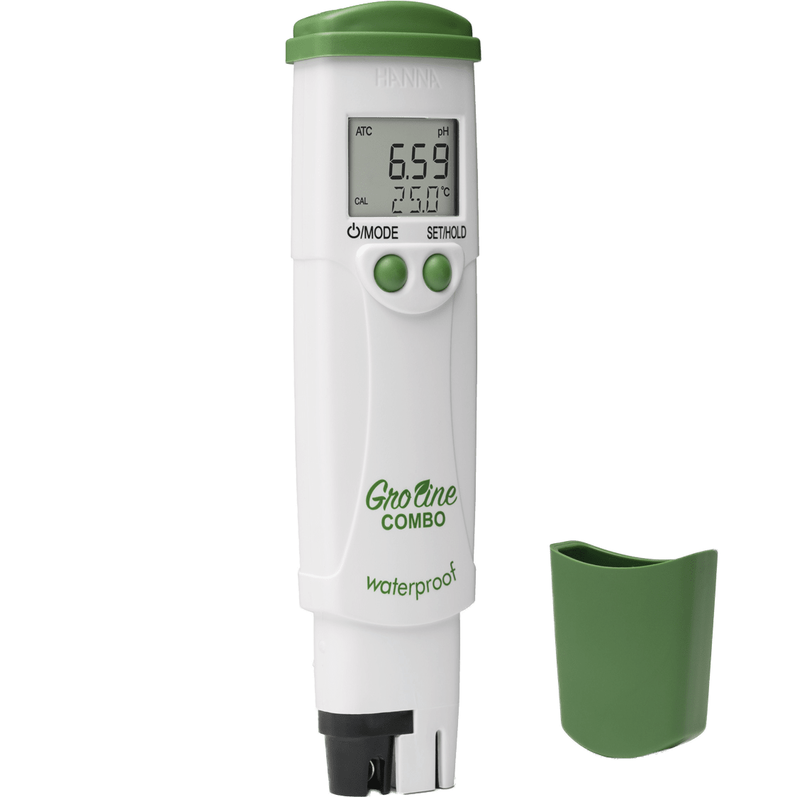 Hanna GroLine Hydroponics Waterproof Tester - Hydroponic Multifunctional Pocket pH/EC/TDS/Temperature Tester - Angle