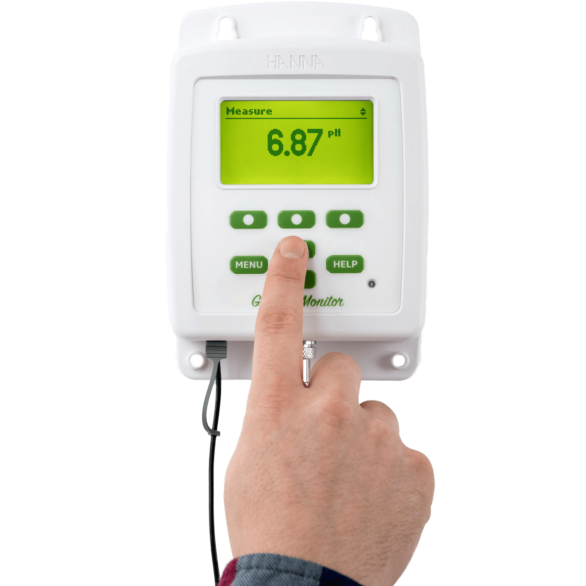 Hanna GroLine Monitor for Hydroponic Nutrients - Inline Probe - Controls