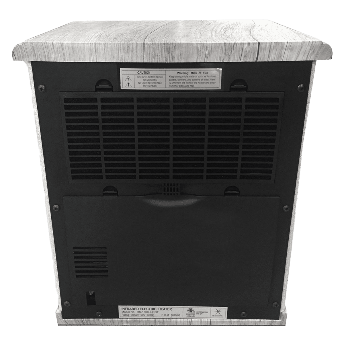 Heat Storm Deluxe Signature Cabinet Heater - Back
