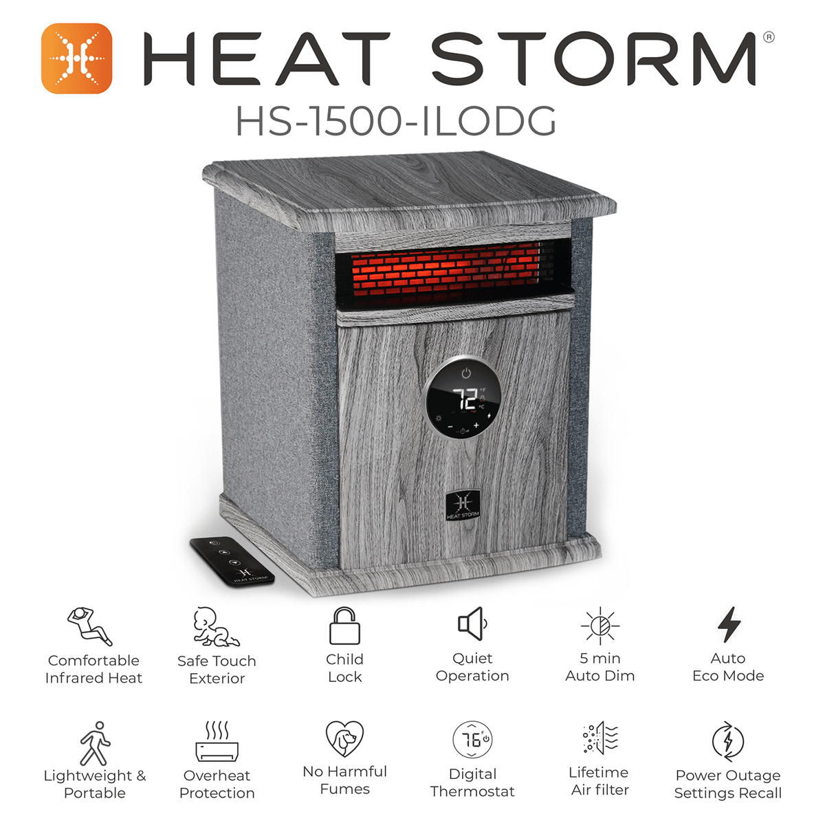 Heat Storm Deluxe Signature Cabinet Heater - Infographic 2