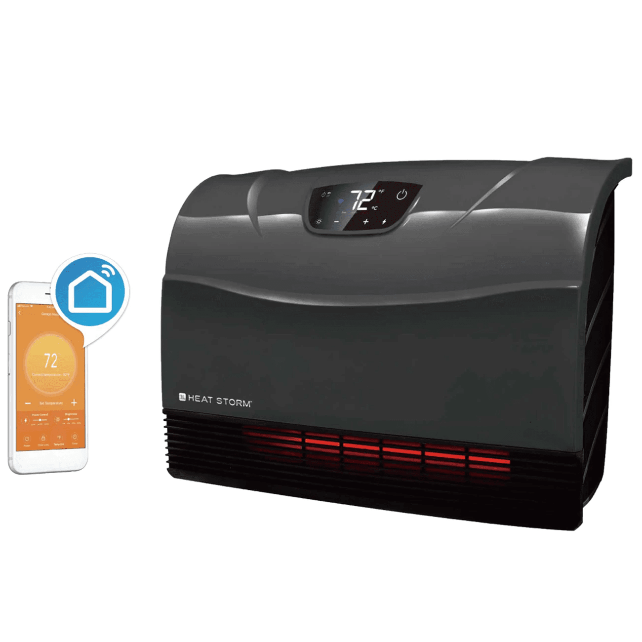 Heat Storm Phoenix Wall Heater with Wifi - Gray