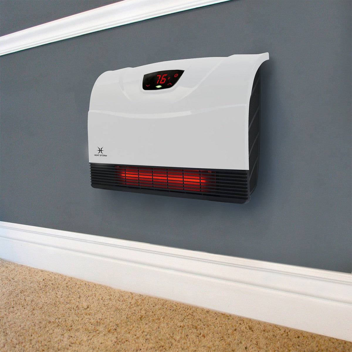 Heat Storm Phoenix Floor to Wall Heater - on Wall