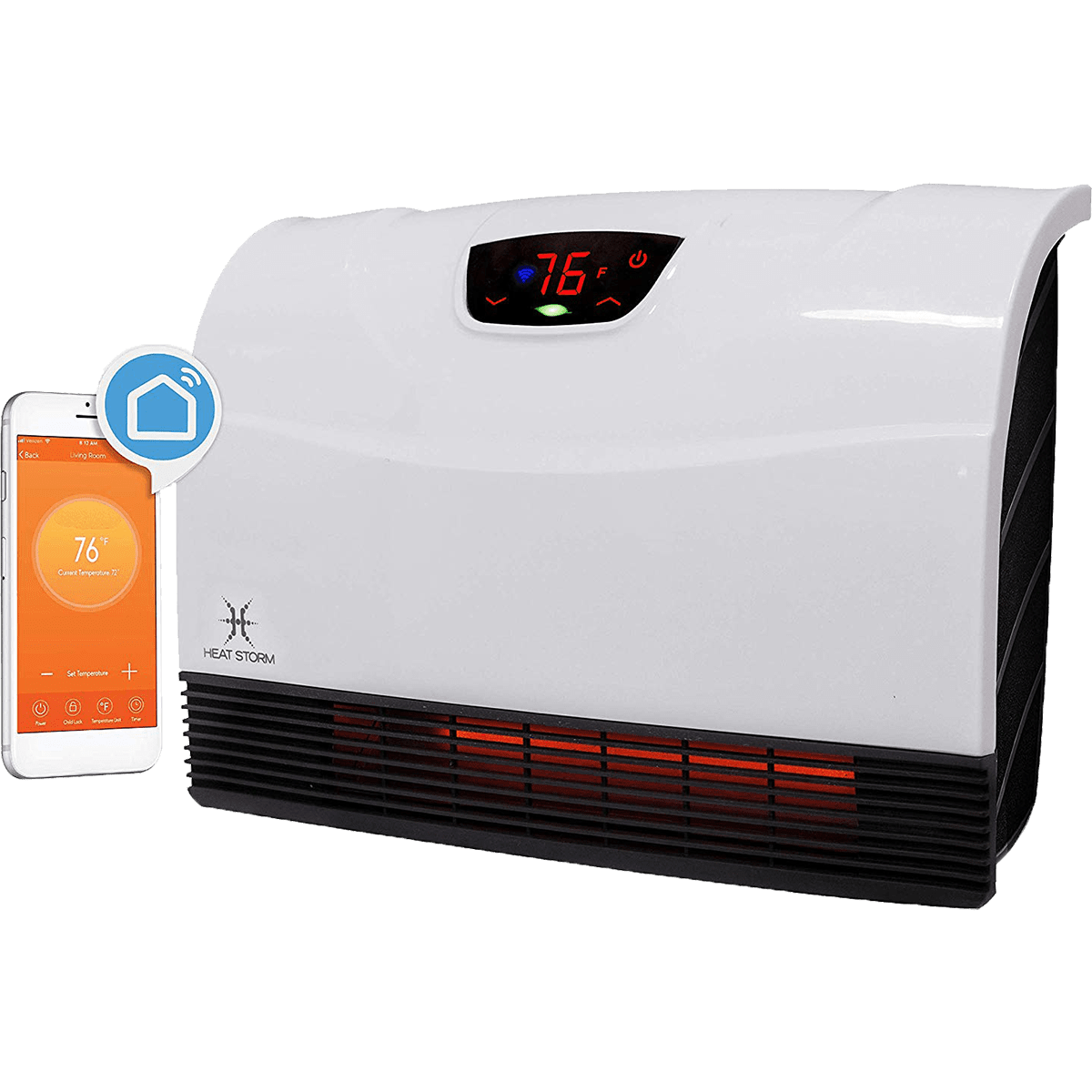 Heat Storm Phoenix Wall Heater with Wifi - White