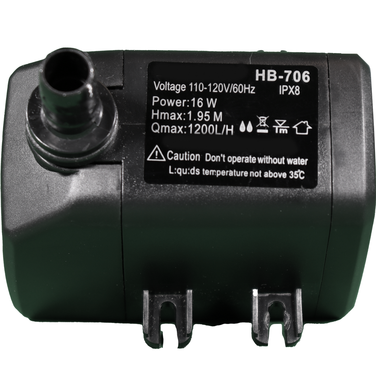 Hessaire MC37M/37V Water Pump - top