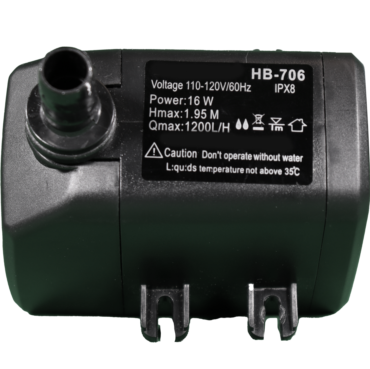 Hessaire MC37M/37V Water Pump - top