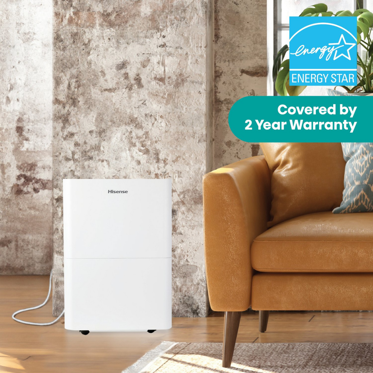 Hisense 35 Pint Dehumidifier with Slide-Out Bucket - Infographic 5