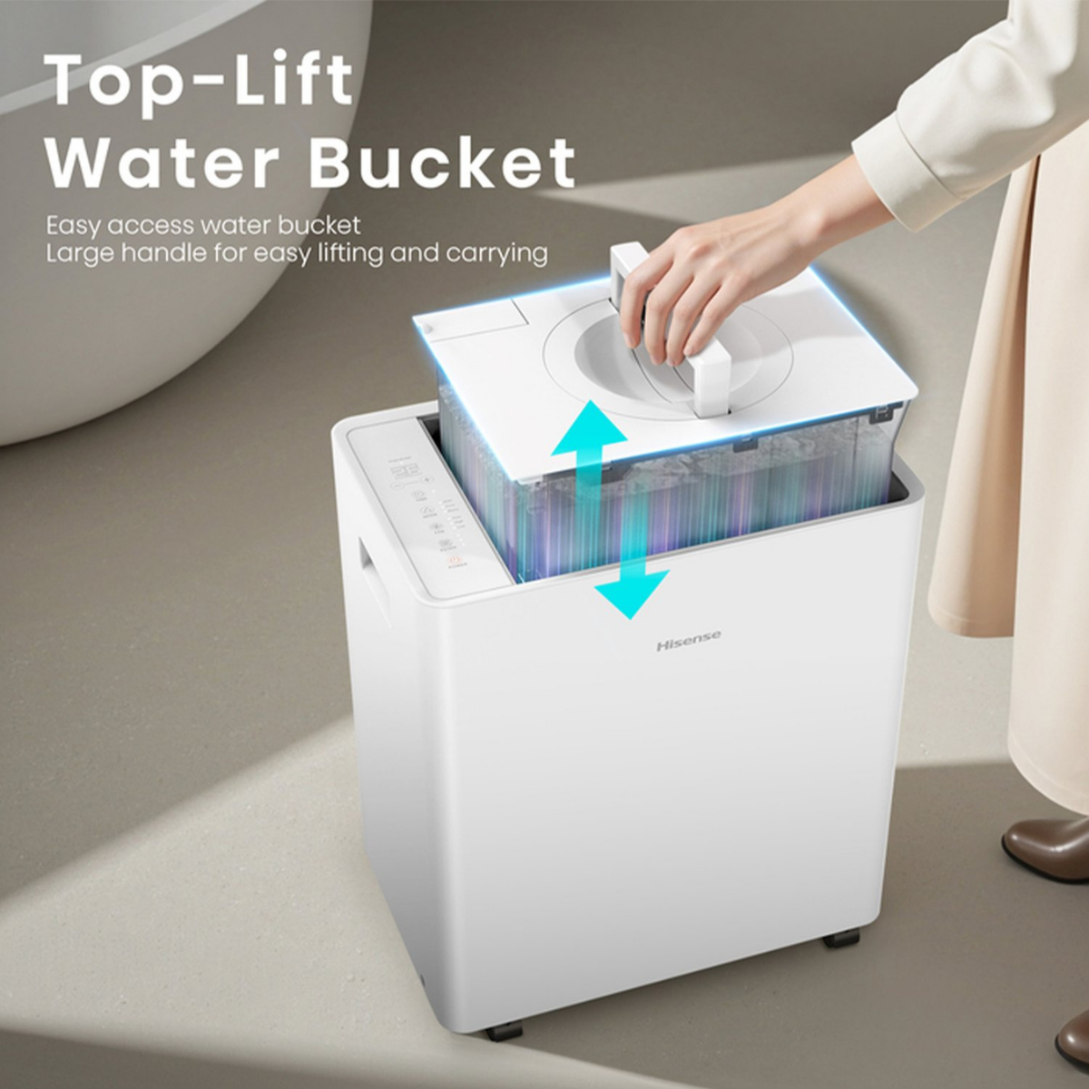 Hisense 50 Pint Lift Up Dehumidifier - Infographic 2