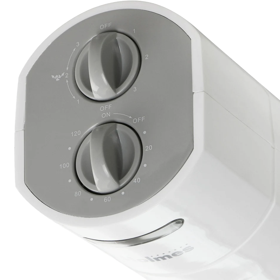 Holmes 31-In. 3 Speed White Oscillating Tower Fan - Controls