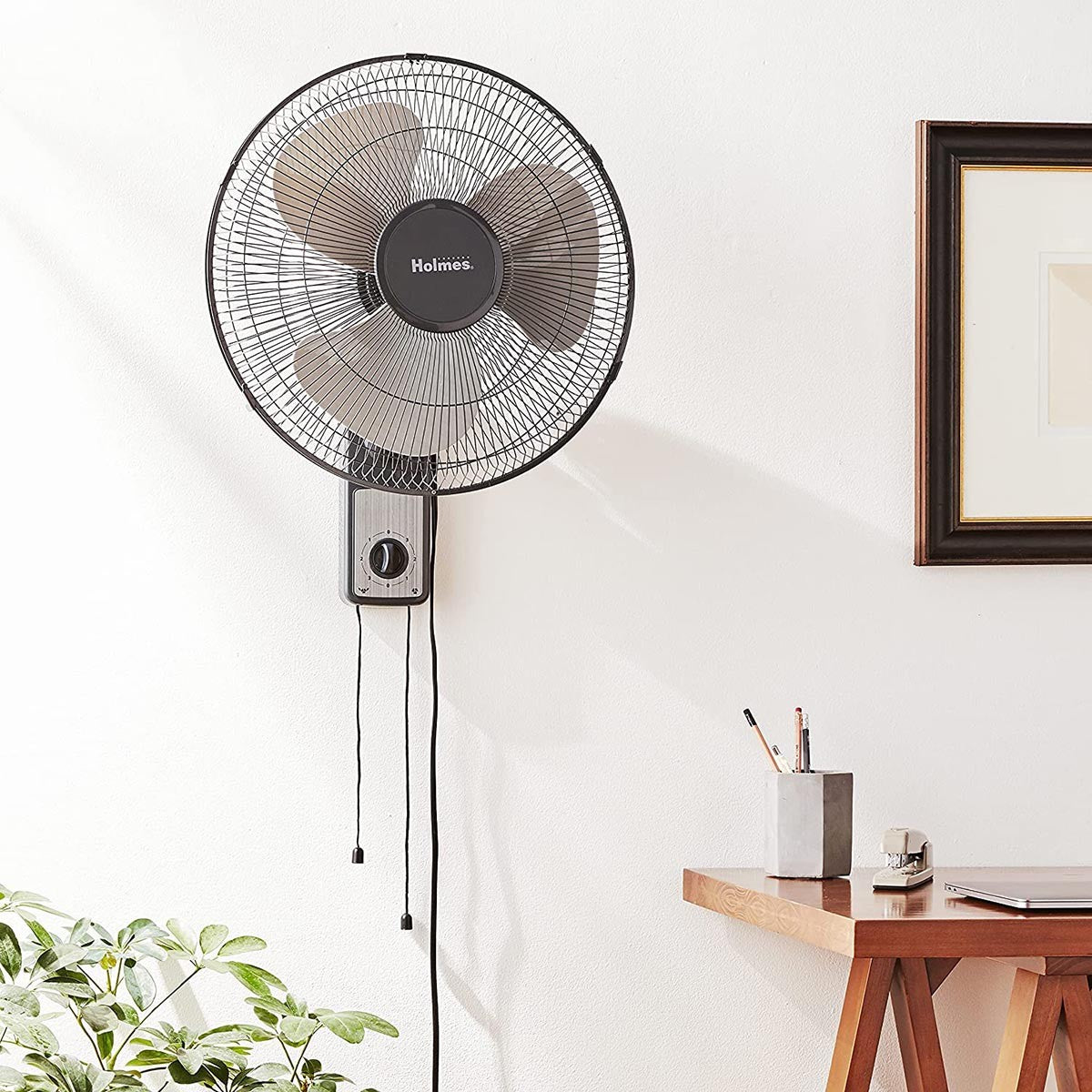 Holmes Hmf1611Auma 16 Inch Wall Mount 3 Speed Oscillating Household Fan Lifestyle