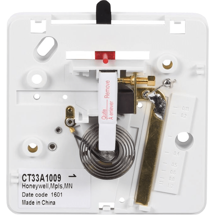 Honeywell CT33A1009 Heat-Only Millivolt Economy Thermostat - Back