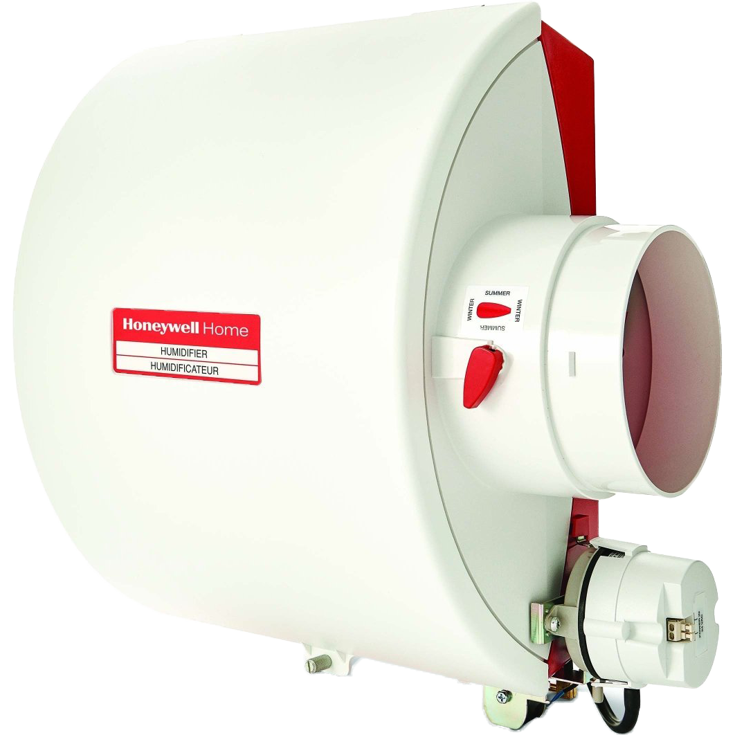 Honeywell HE280D Whole House Bypass Flow-Through Humidifier - Angle