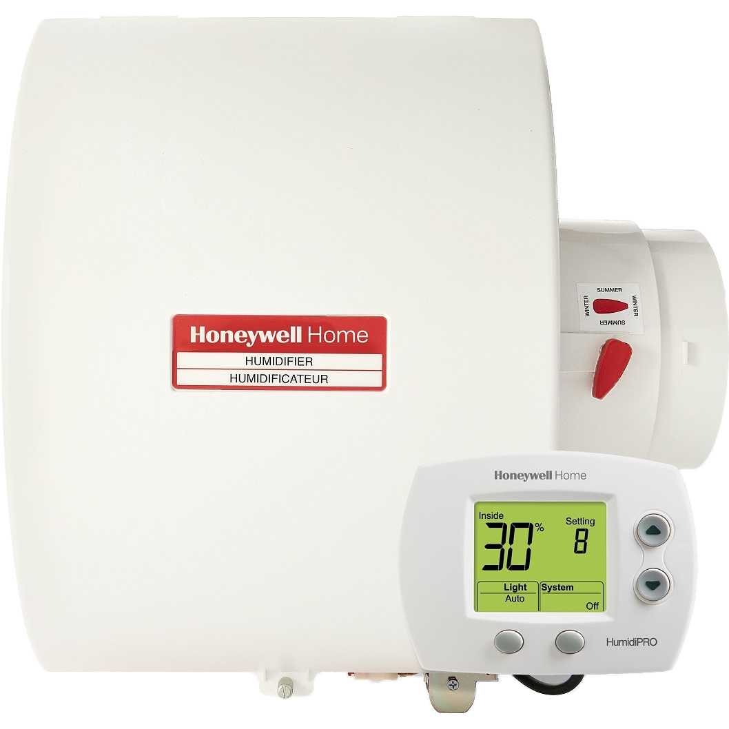 Honeywell HE280D Whole House Bypass Flow-Through Humidifier - with Humidistat
