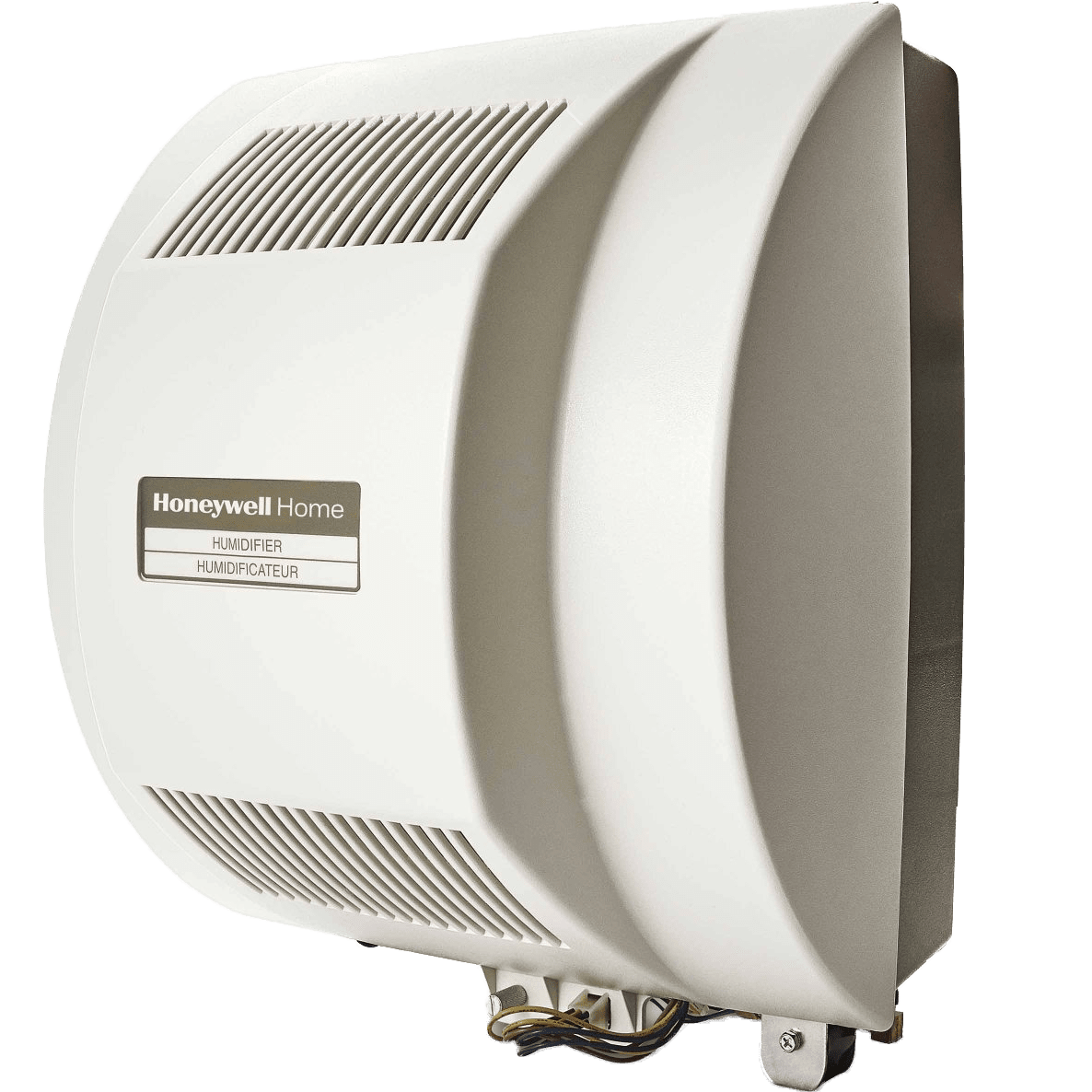 Honeywell HE360D Whole House Powered Flow-Through Humidifier - Angle