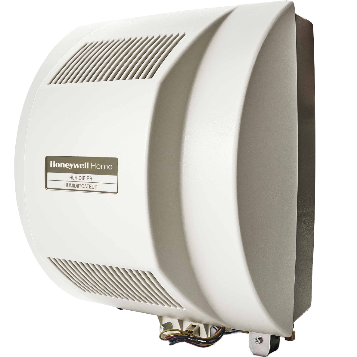 Honeywell HE360D Whole House Powered Flow-Through Humidifier - Angle