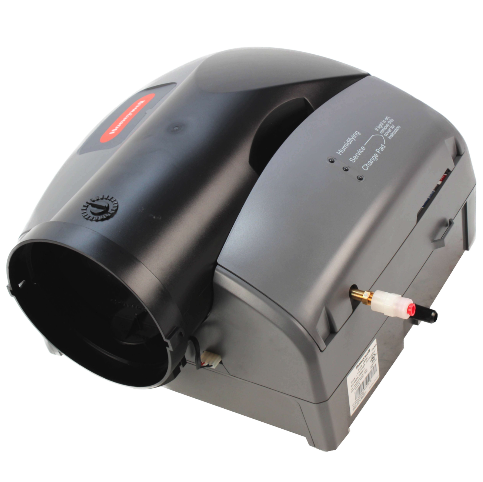 Honeywell Home HE150A1005/U TrueEASE Advanced Small Evaporative Bypass Humidifier 12 GPD - Angle