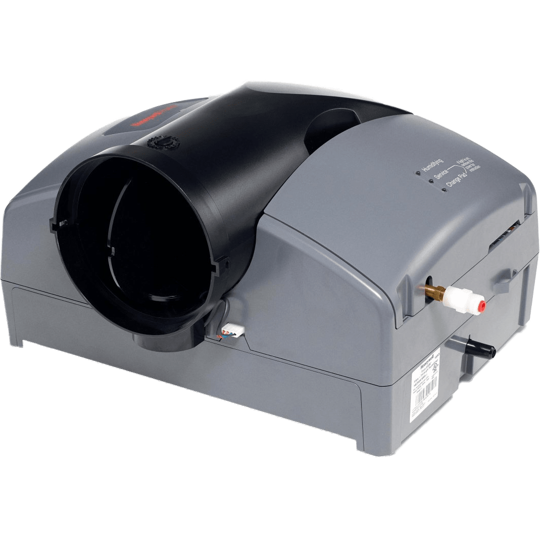 Honeywell Home HE205A1005/U TrueEASE Advanced Large Evaporative Bypass Humidifier 17 GPD - Angle
