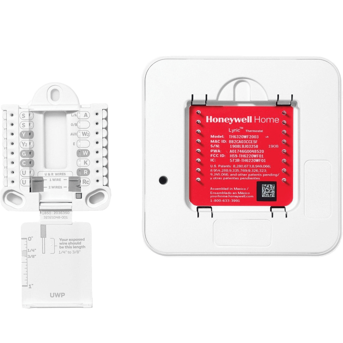 Honeywell Home T6 Pro Smart Thermostat Multi-Stage 2 Heat/2 Cool - Open Back
