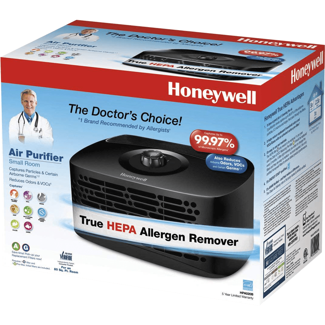 Honeywell HPA020B True HEPA Tabletop Allergen Remover - box