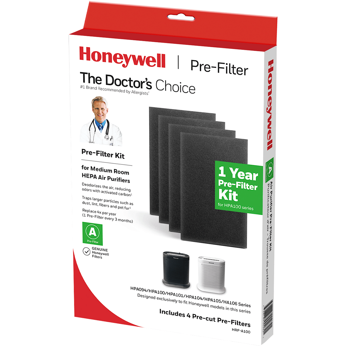 Honeywell Carbon Pre-filter A 4-Pack (HRF-A100) - Filter Box