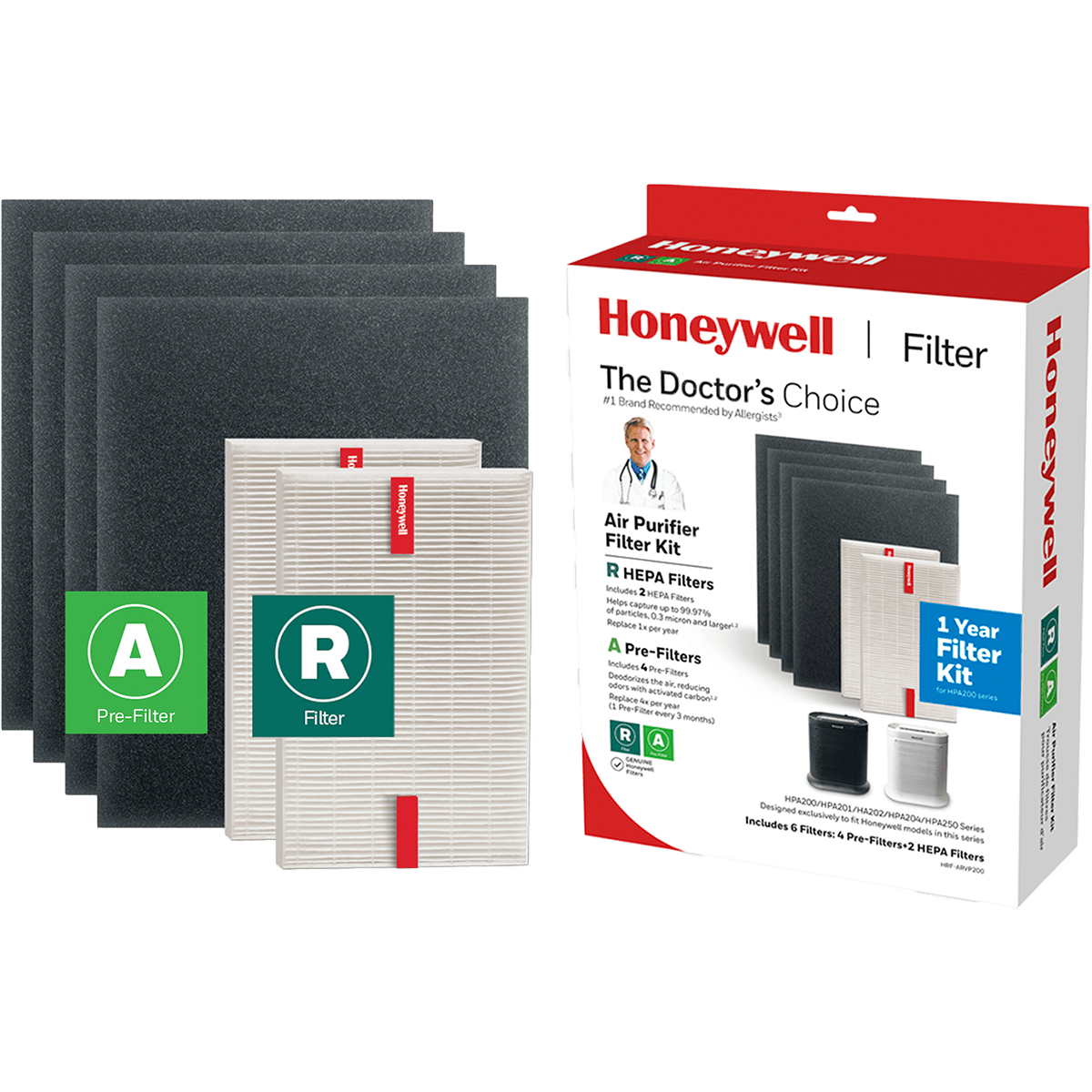 Honeywell HEPA + Carbon Filter Kit for HPA200/5200 Series - Box & Filter