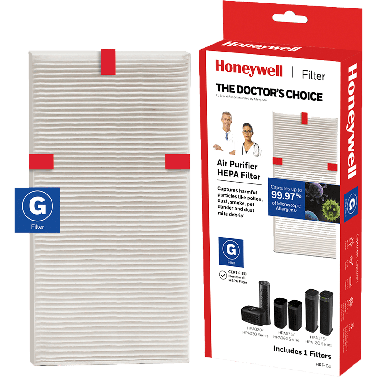 Honeywell True HEPA Replacement Filter G (HRF-G1) - Box & Filter