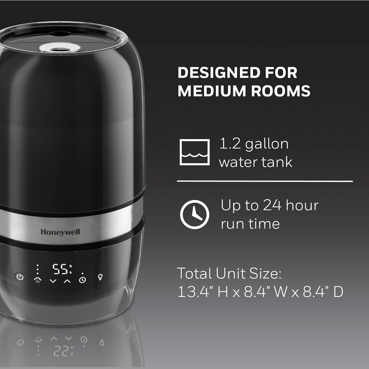 Honeywell Reflection 1.4 Gal. Cool Mist Humidifier - Infographic 1