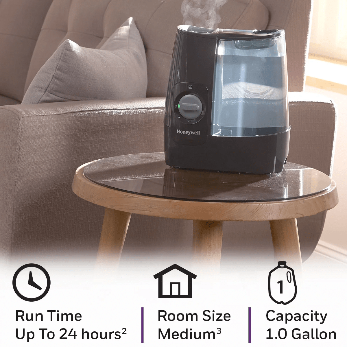 Honeywell HWM845B Warm Mist Humidifier w/ Essential Oil - Infographic 3